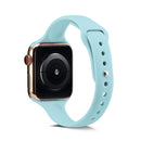 For Apple Watch 5/4 44mm & 3/2/1 42mm Thin Silicone Watch Band(Green)