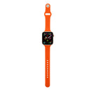 For Apple Watch 5/4 44mm & 3/2/1 42mm Thin Silicone Watch Band(Orange)