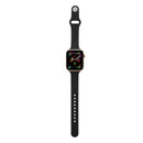 For Apple Watch 5/4 44mm & 3/2/1 42mm Thin Silicone Watch Band(Black)