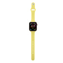 For Apple Watch 5/4 44mm & 3/2/1 42mm Thin Silicone Watch Band(Yellow)
