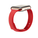 For Apple Watch 5/4 44mm & 3/2/1 42mm Thin Silicone Watch Band(Camellia Red)