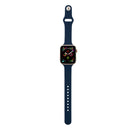 For Apple Watch 5/4 44mm & 3/2/1 42mm Thin Silicone Watch Band(Dark Blue)