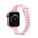 For Apple Watch 5/4 40mm & 3/2/1 38mm Thin Silicone Watch Band(Pink)