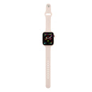 For Apple Watch 5/4 40mm & 3/2/1 38mm Thin Silicone Watch Band(Pink Silty)