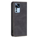 For Xiaomi 12T / 12T Pro / Redmi K50 Ultra Magnetic RFID Blocking Anti-Theft Leather Phone Case(Black)