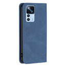 For Xiaomi 12T / 12T Pro / Redmi K50 Ultra Magnetic RFID Blocking Anti-Theft Leather Phone Case(Blue)