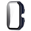 For Amazfit GTS4 Mini PC + Tempered Glass Integrated Protective Watch Case(Ink Blue)