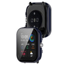 For Amazfit GTS4 Mini PC + Tempered Glass Integrated Protective Watch Case(Ink Blue)