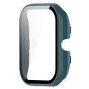 For Amazfit GTS4 Mini PC + Tempered Glass Integrated Protective Watch Case(Pine Green)
