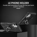 For Infinix Hot 12i Ring Holder Armor Hybrid Phone Case(Black)
