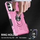 For Infinix Hot 12i Ring Holder Armor Hybrid Phone Case(Pink)