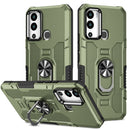 For Infinix Hot 12i Ring Holder Armor Hybrid Phone Case(Green)