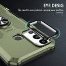 For Infinix Hot 12i Ring Holder Armor Hybrid Phone Case(Green)