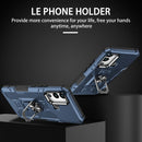 For Infinix Hot 12i Ring Holder Armor Hybrid Phone Case(Blue)