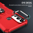 For Infinix Hot 12i Ring Holder Armor Hybrid Phone Case(Red)