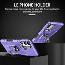 For Infinix Hot 12i Ring Holder Armor Hybrid Phone Case(Purple)