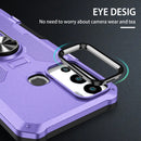 For Infinix Hot 12i Ring Holder Armor Hybrid Phone Case(Purple)