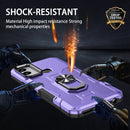 For Infinix Hot 12i Ring Holder Armor Hybrid Phone Case(Purple)
