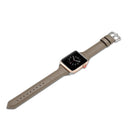 For Apple Watch 5/4 44mm & 3/2/1 42mm Thin Leather Watch Band(Grey)
