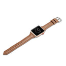 For Apple Watch 5/4 40mm & 3/2/1 38mm Thin Leather Watch Band(Brown)