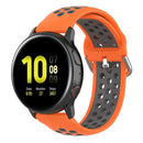 For Galaxy Watch Active2 / Active 20mm Clasp Two Color Sport Watch Band(Orange + Grey)