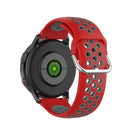 For Galaxy Watch Active2 / Active 20mm Clasp Two Color Sport Watch Band(Red + Grey)