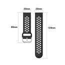 For Galaxy Watch Active2 / Active 20mm Clasp Two Color Sport Watch Band(Blue + Grey)