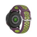 For Galaxy Watch Active2 / Active 20mm Clasp Two Color Sport Watch Band(Purple + Green)