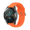 For Huawei Watch GT 46mm / 42mm / GT2 46mm 22mm Clasp Solid Color Sport Watch Band(Orange)