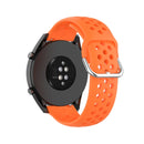 For Huawei Watch GT 46mm / 42mm / GT2 46mm 22mm Clasp Solid Color Sport Watch Band(Orange)