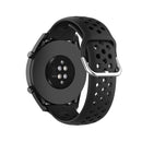 For Huawei Watch GT 46mm / 42mm / GT2 46mm 22mm Clasp Solid Color Sport Watch Band(Black)
