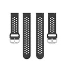 For Huawei Watch GT 46mm / 42mm / GT2 46mm 22mm Clasp Solid Color Sport Watch Band(Black)