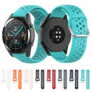 For Huawei Watch GT 46mm / 42mm / GT2 46mm 22mm Clasp Solid Color Sport Watch Band(Red)