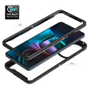 For Motorola Moto Edge 30 Starry Sky Solid Color TPU Clear PC Phone Case(Purple)