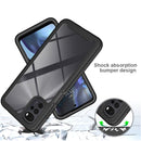 For Motorola Moto G22 / E32 Starry Sky Solid Color TPU Clear PC Phone Case(Dark Blue)