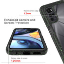 For Motorola Moto G22 / E32 Starry Sky Solid Color TPU Clear PC Phone Case(Purple)