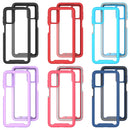 For Motorola Moto G42 Starry Sky Solid Color TPU Clear PC Phone Case(Red)