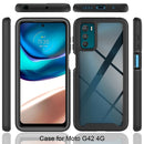 For Motorola Moto G42 Starry Sky Solid Color TPU Clear PC Phone Case(Black)