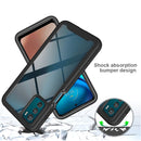 For Motorola Moto G42 Starry Sky Solid Color TPU Clear PC Phone Case(Black)
