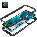 For Motorola Moto G52 / G82 Starry Sky Solid Color TPU Clear PC Phone Case(Dark Blue)
