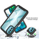 For Motorola Moto G52 / G82 Starry Sky Solid Color TPU Clear PC Phone Case(Dark Blue)