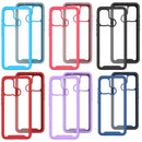 For Motorola Moto G60 Starry Sky Solid Color TPU Clear PC Phone Case(Dark Blue)