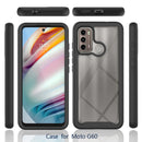 For Motorola Moto G60 Starry Sky Solid Color TPU Clear PC Phone Case(Frosted Pink)