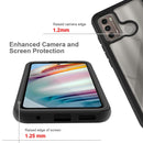 For Motorola Moto G60 Starry Sky Solid Color TPU Clear PC Phone Case(Dark Blue)