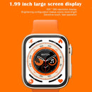 KD99 Ultra 1.99 inch IPS Screen Smart Watch, Support Heart Rate & Blood Oxygen Monitoring / Sports Modes(Black)