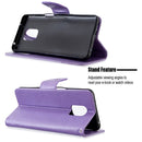For Xiaomi Redmi Note 9S / Note 9 Pro / Note 9 Pro Max Two Butterflies Embossing Pattern Horizontal Flip Leather Case with Holder & Card Slot & Wallet & Lanyard(Purple)