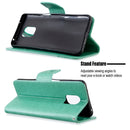For Xiaomi Redmi Note 9S / Note 9 Pro / Note 9 Pro Max Two Butterflies Embossing Pattern Horizontal Flip Leather Case with Holder & Card Slot & Wallet & Lanyard(Green)