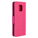 For Xiaomi Redmi Note 9S / Note 9 Pro / Note 9 Pro Max Two Butterflies Embossing Pattern Horizontal Flip Leather Case with Holder & Card Slot & Wallet & Lanyard(Rose Red)
