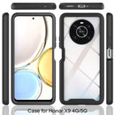 For Honor X9 4G / 5G / Magic 4 Lite Starry Sky Solid Color Shockproof TPU Clear PC Phone Case(Red)