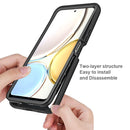 For Honor X9 4G / 5G / Magic 4 Lite Starry Sky Solid Color Shockproof TPU Clear PC Phone Case(Sky Blue)